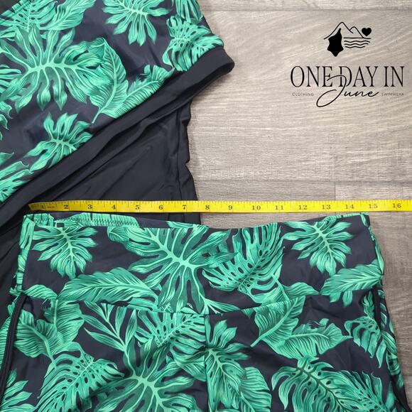 CharmLeaks Crop Boyshort 3 Piece Tankini Swimsuit Size L - Picture 3 of 4